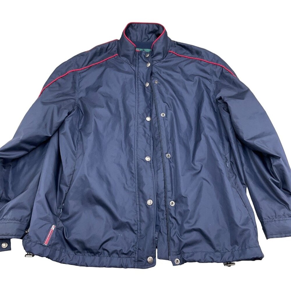 Ralph Lauren Jacket Men Large‎ Blue Red Softshell Cotton Lined Golf Windbreaker